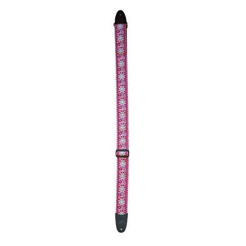 Lm Products 2 Inch Guitar Strap Pink/White Tapestry - Pattern Series