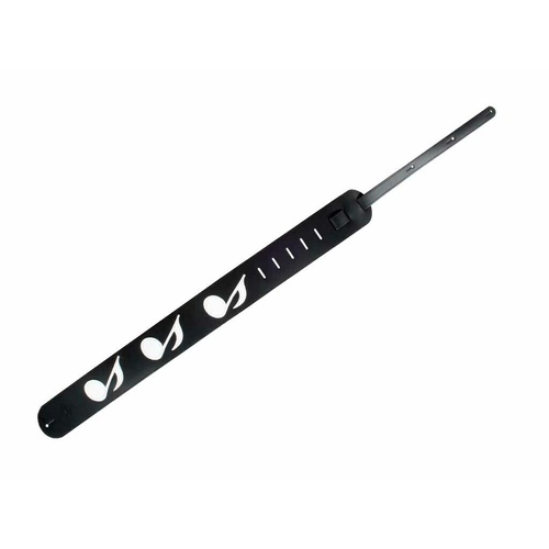 LM Musical Notes Guitar Strap 3 Inch Leather with Quavers