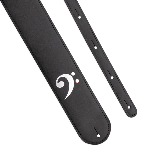 Leather Bass Clef Guitar Strap