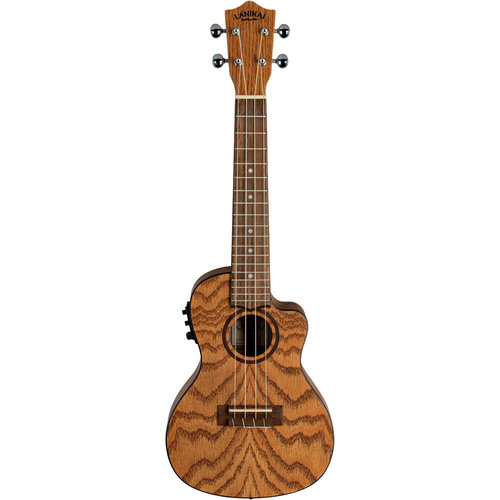 Lanikai Oak Series Concert Cutaway Electric Ukulele with Fishman Kula Preamp and Gig Bag