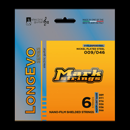 Markbass Longevo Series Nano-Film Shielded Nickel Plated Steel 9/46 Electric Guitar Set