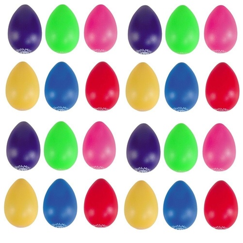 LP Egg Shakers - 36 Mix Pack, Hand-Held, Wipe-Clean Plastic, Non-Toxic Steel Shot