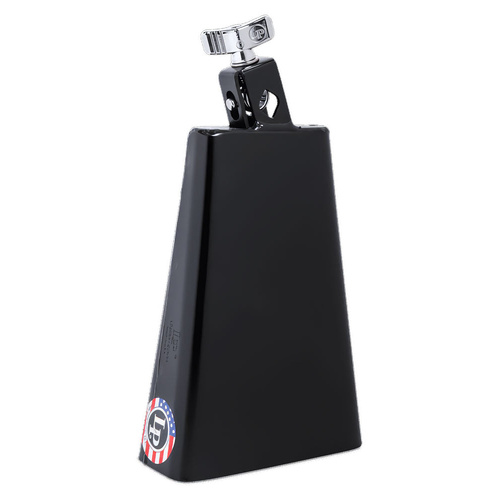 LP206A Bongo Cowbell - 8" Mountable, Black, Handmade in USA, Patented Self-Aligning Eye-Bolt, High Pitch Sound, Fits 3/8” to 1/2” Rods