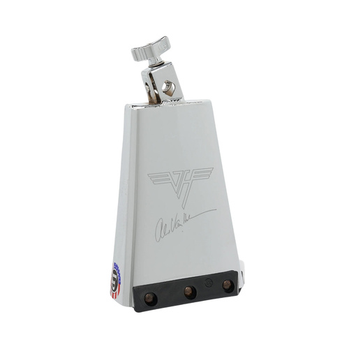 Latin Percussion Alex Van Halen Signature Cowbell with Mounting Eye-Bolt, 8-Inch, Chrome-Plated, Embossed with Signature and Logo