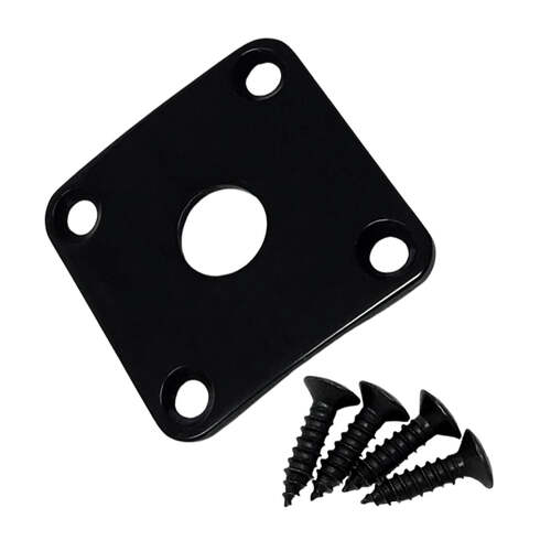 Eagle Les Paul Style Plastic Jack Plate - Black
