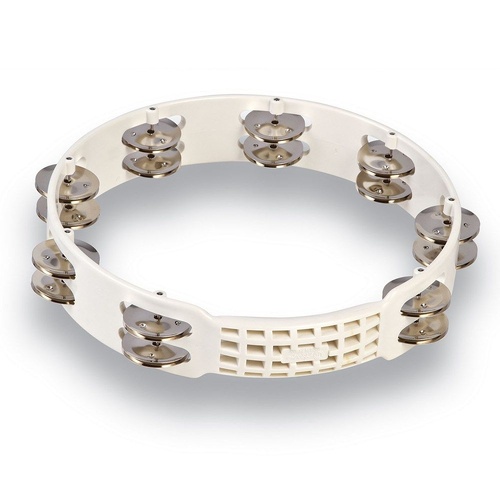Aspire Plastic 10 Inch White Tambourine