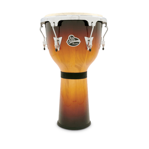 LP Aspire Accents Djembe Vintage Sunburst with Chrome Hardware, 12.5" Diameter, 25" Tall, Siam Oak Shell, Natural Goat Skin Head