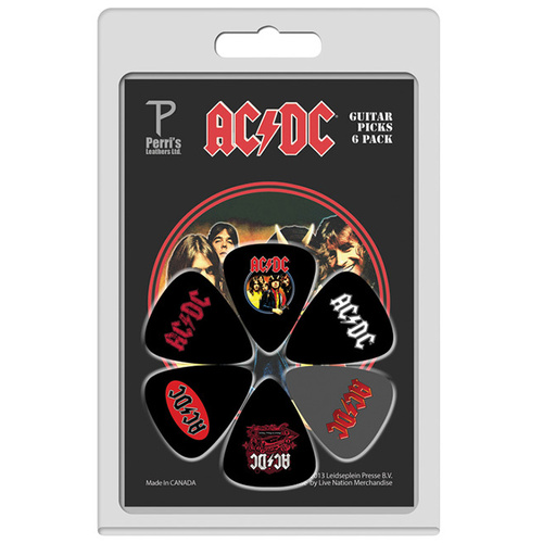 Perris AC/DC Variety 1 Licensed Guitar Picks 6-Pack