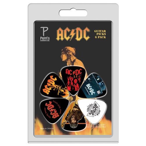 Perris AC/DC Variety 6-Pack Licensed Guitar Picks
