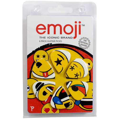 Perris 6-Pack "Emoji Yellow Faces" Licensed Guitar Picks Pack