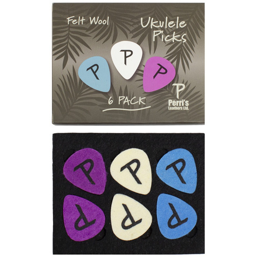 Perris Multi-Colour Felt Wool Ukulele Picks Pk-6