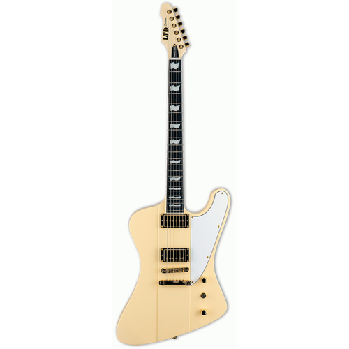 LTD Deluxe Phoenix-1000 Vintage White Guitar with Seymour Duncan Pickups and Mahogany Body