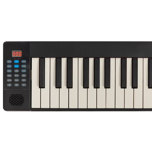 Lorden LPJ-61C 61 Key Fold Up Keyboard with 128 Tones, 128 Rhythms, Recording, Playback, Bluetooth, Rechargeable Battery, and Built-In Speakers