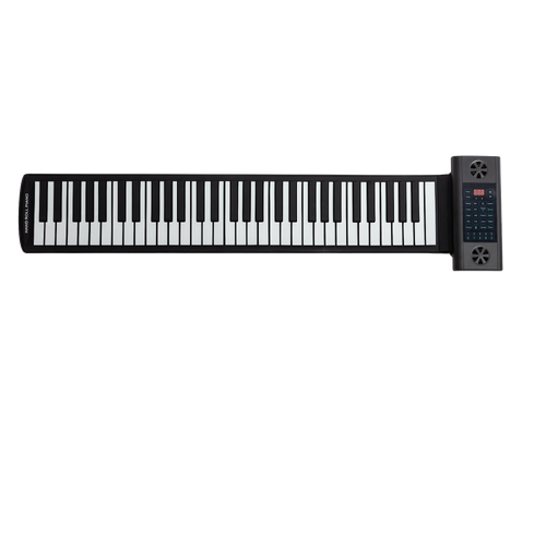 Lorden LPS-61B Portable 61-Key Roll-Up Keyboard with 128 Tones, 128 Rhythms, Built-In Speakers, and Rechargeable Battery
