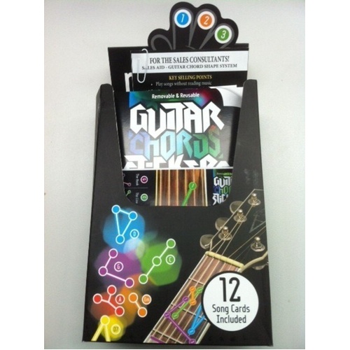 Chord Stickers for Guitar - 12 Pack