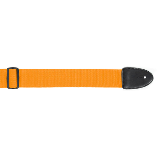 Orange Guitar Strap Standard XTR 2 Inch Poly Web Material, Leather Ends