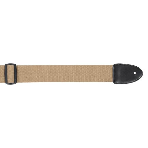 XTR Brown Guitar Strap 2 Inch Cotton Web Material, Suede Leather Ends