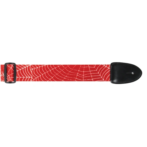 XTR 2 Inch Guitar Strap with Poly Leather Ends - Red Web