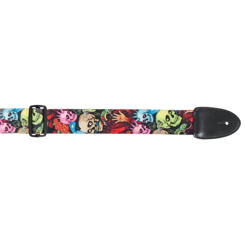 XTR 2 Inch Poly Cotton Guitar Strap - Skull Party