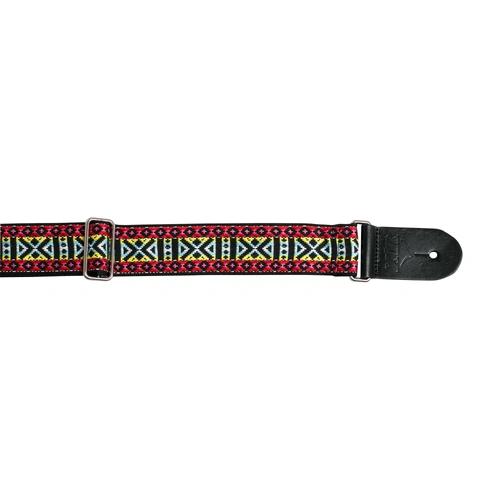 XTR 2 Inch Deluxe Jacquard Weave Guitar Strap - Vintage Red/Yellow/Blue