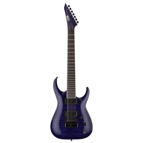 LTD Signature Series SH-7 EverTune 7 String Guitar See Thru Purple with Fishman Fluence Pickups and Glow-in-the-Dark Side Markers