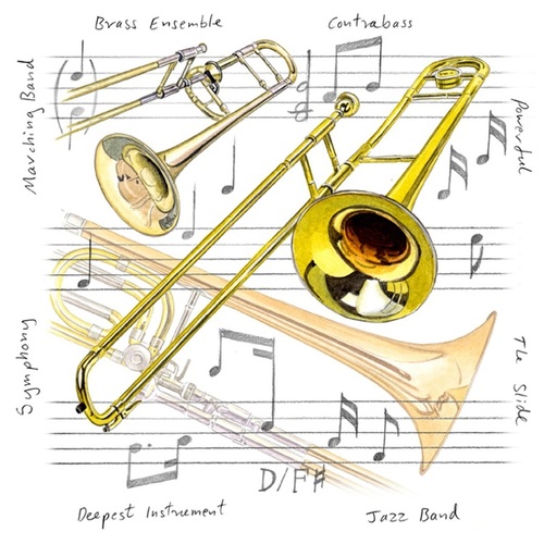 Fridge Magnet - Trombone