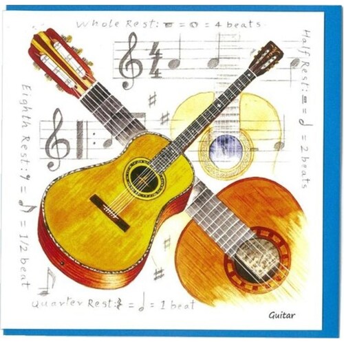 Notelets - Acoustic Guitar Design (Pack Of 5)