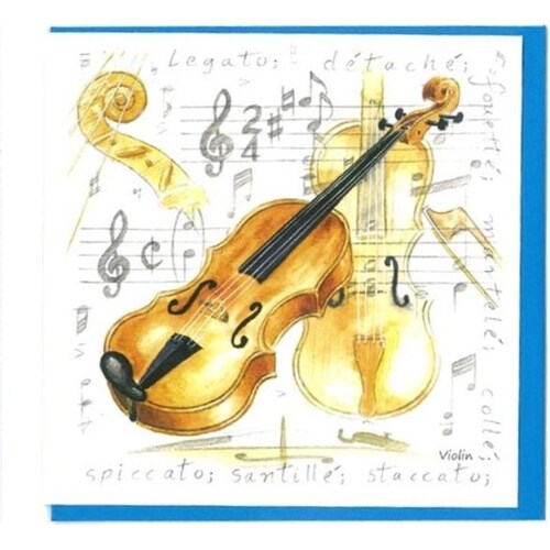 Notelets - Violin Design (Pack Of 5) Book
