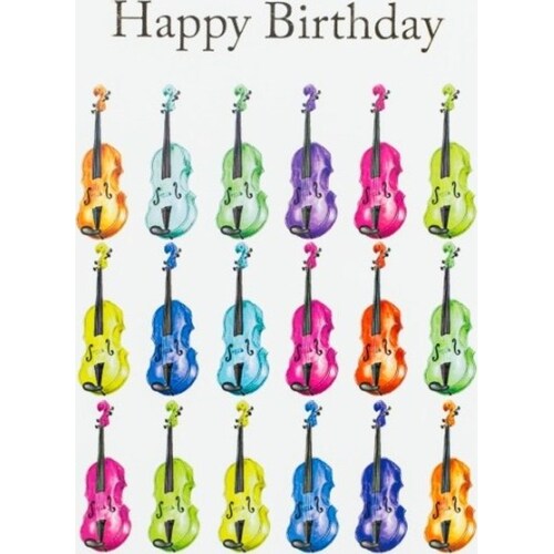 Happy Birthday Card Jazzy Violin (Card Only)