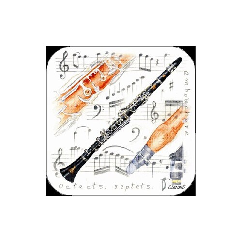 Clarinet Coasters Pack Of 4 