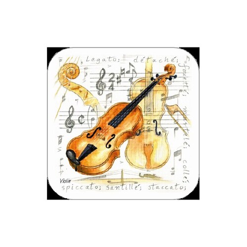 Violin Coasters Pack Of 4 