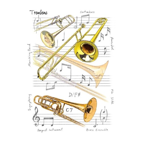Greeting Card - Trombone (Card Only) 