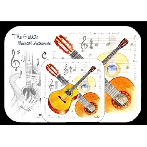 Mousemat And Coaster Set Guitar Book