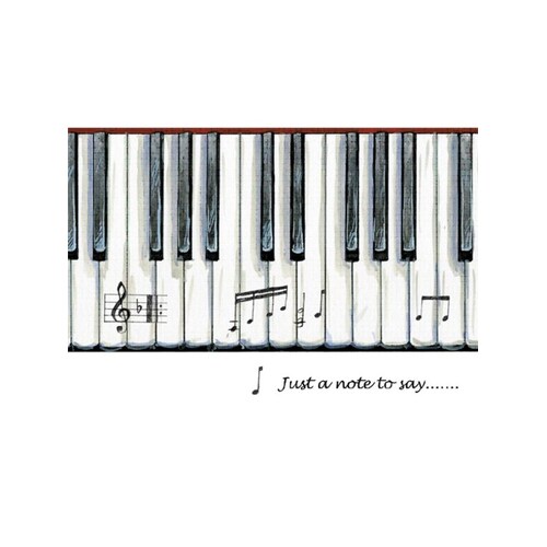 Greeting Card Piano Keys (Card Only) 