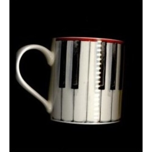 Fine China Mug Piano Keys Book
