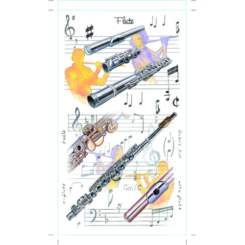 Pocket Notepad with Flute Design by Little Snoring Ltd.