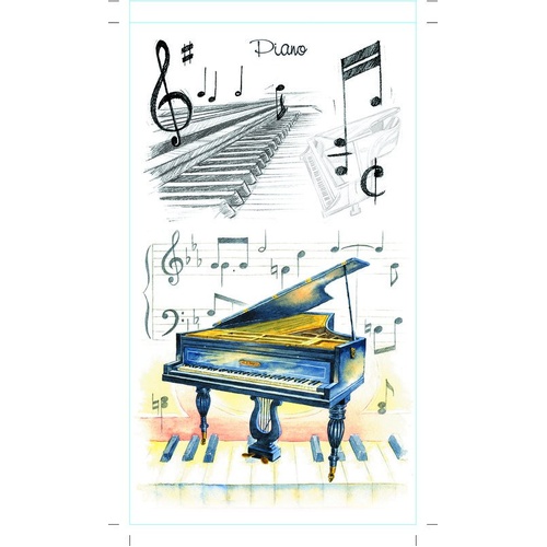 Little Snoring Pocket Notepad - Piano Design
