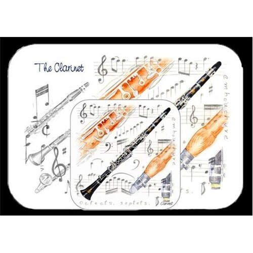 Placemat And Coaster Set Clarinet 