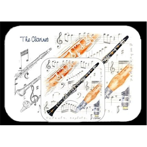 Clarinet Placemat and Coaster Set by Little Snoring Ltd.
