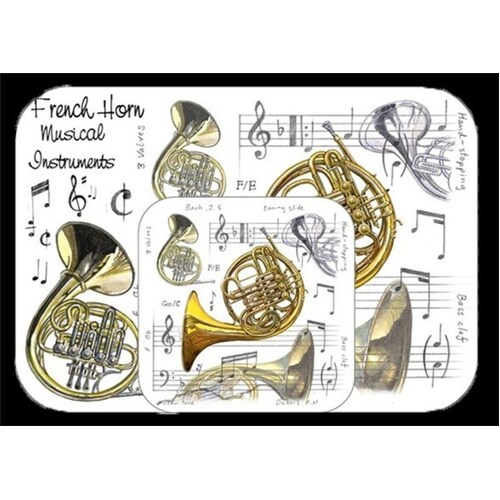 PLACEMAT AND COASTER SET FRENCH HORN