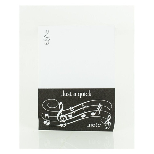 Little Snoring Slant Pad Quick Note - Black and White Musical Design
