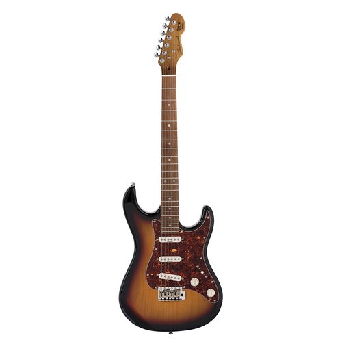 Levinson Sceptre Ventana Std Double Cutaway Electric Guitar 3 Tone Sunburst SSS with Indian Laurel Fingerboard