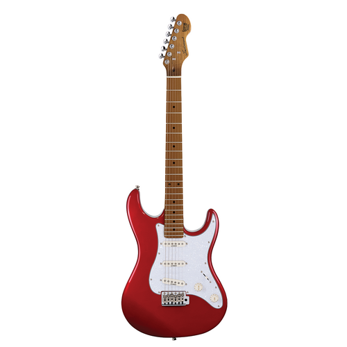 Levinson Sceptre Ventana Std Double Cutaway Electric Guitar Candy Apple Red SSS Maple Board