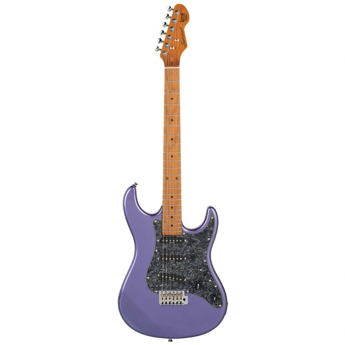 Levinson Sceptre Ventana Std Double Cutaway Electric Guitar Metallic Purple SSS with Maple Fingerboard