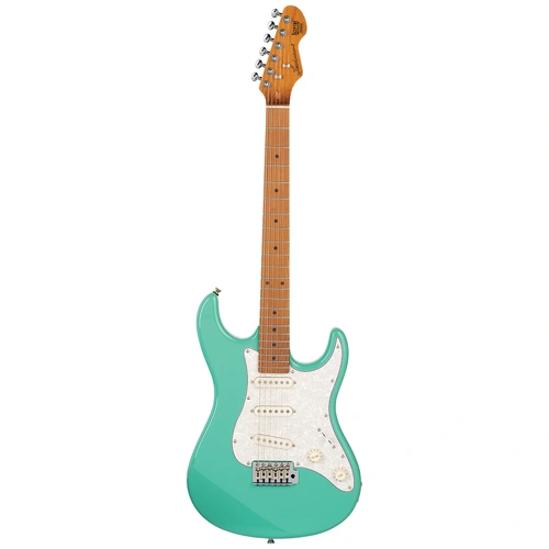 Levinson Sceptre Ventana Standard Double Cutaway Electric Guitar Sea Foam Green SSS with Maple Board