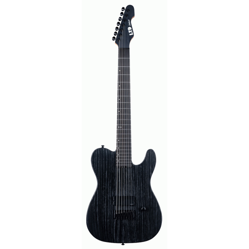 ESP LTD TE-1007 Baritone 7-String Electric Guitar Black Blast Finish