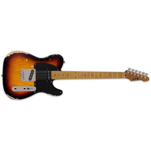 ESP LTD TE-254 Distressed 3 Tone Sunburst Electric Guitar
