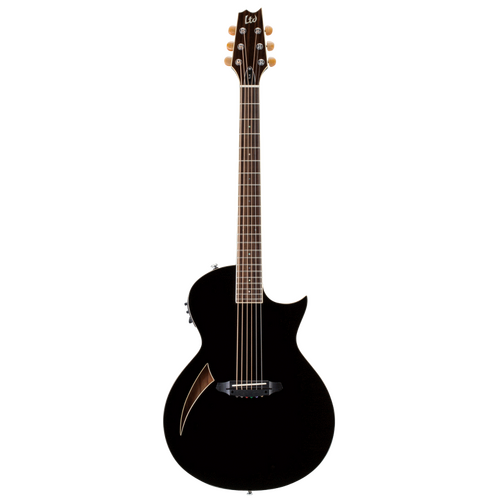 LTD TL-6 Thinline Electric Guitar Black with Mahogany Body and Spruce Top