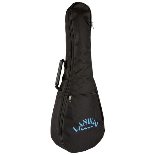 Lanikai Tenor Ukulele Gig Bag Black 5mm Padded Nylon with Zipper Pocket