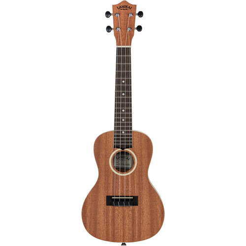 Lanikai LU Series Concert Ukulele with Gig Bag, Natural Satin Finish, Okoume Laminate, Aquila Strings, Chrome Tuners, Wide Nut